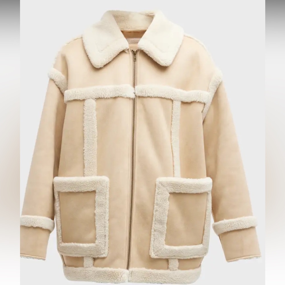 NWOT Mother The Boxy Brrly Oversized Sherpa Coat